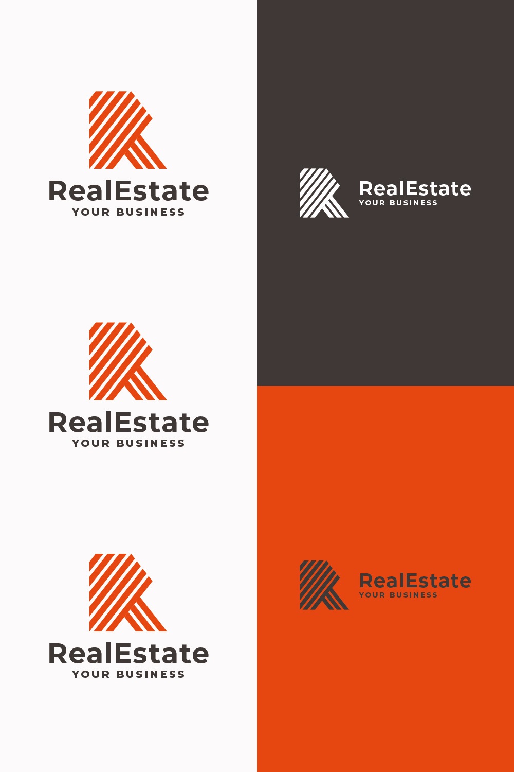 Real Estate - Modern R Letter Logo pinterest preview image.