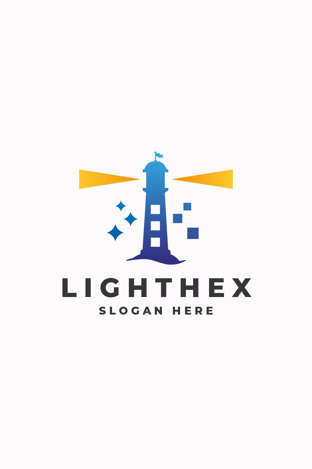 Lighthex Lighthouse Pixel Logo pinterest preview image.