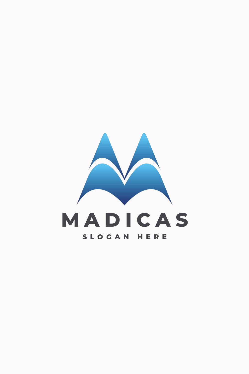 Madicas Abstract M Logo pinterest preview image.