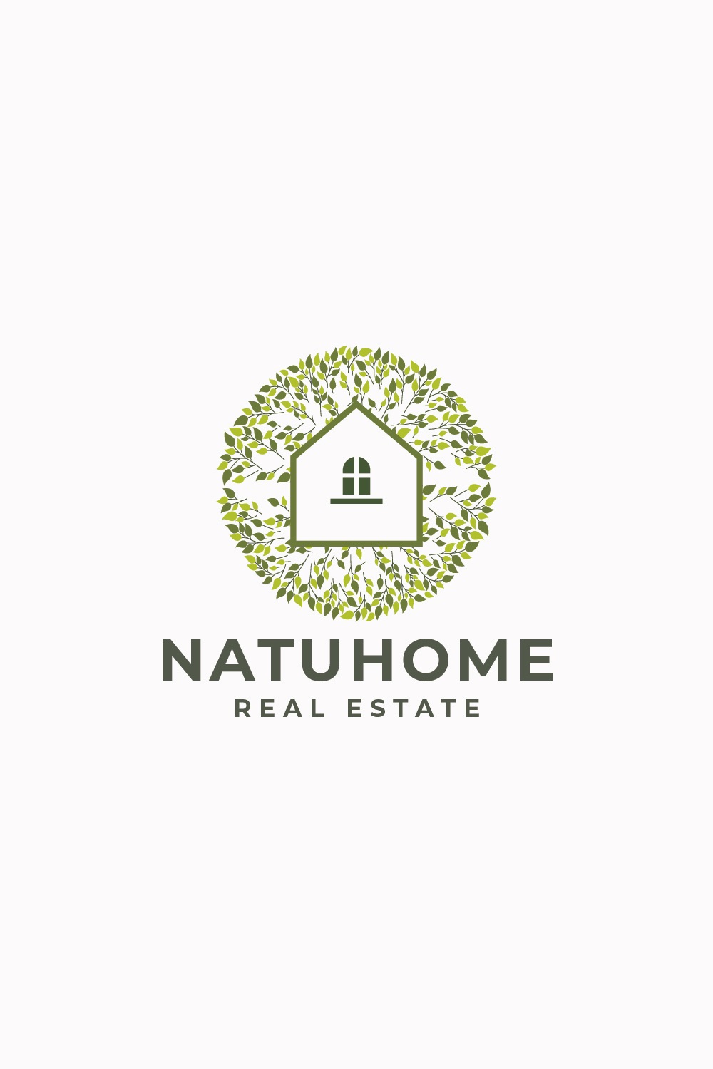 NatuHome Green House Logo pinterest preview image.