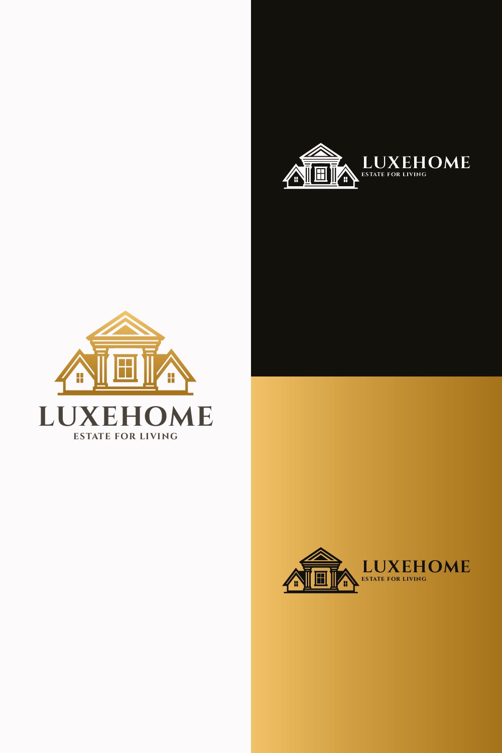 Premium Luxury Real Estate Logo pinterest preview image.