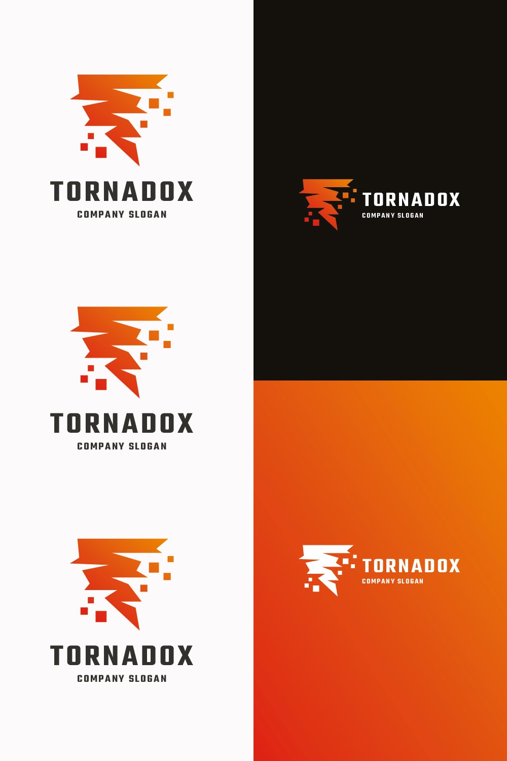 Tornadox - Dynamic Storm & Digital Growth Logo pinterest preview image.