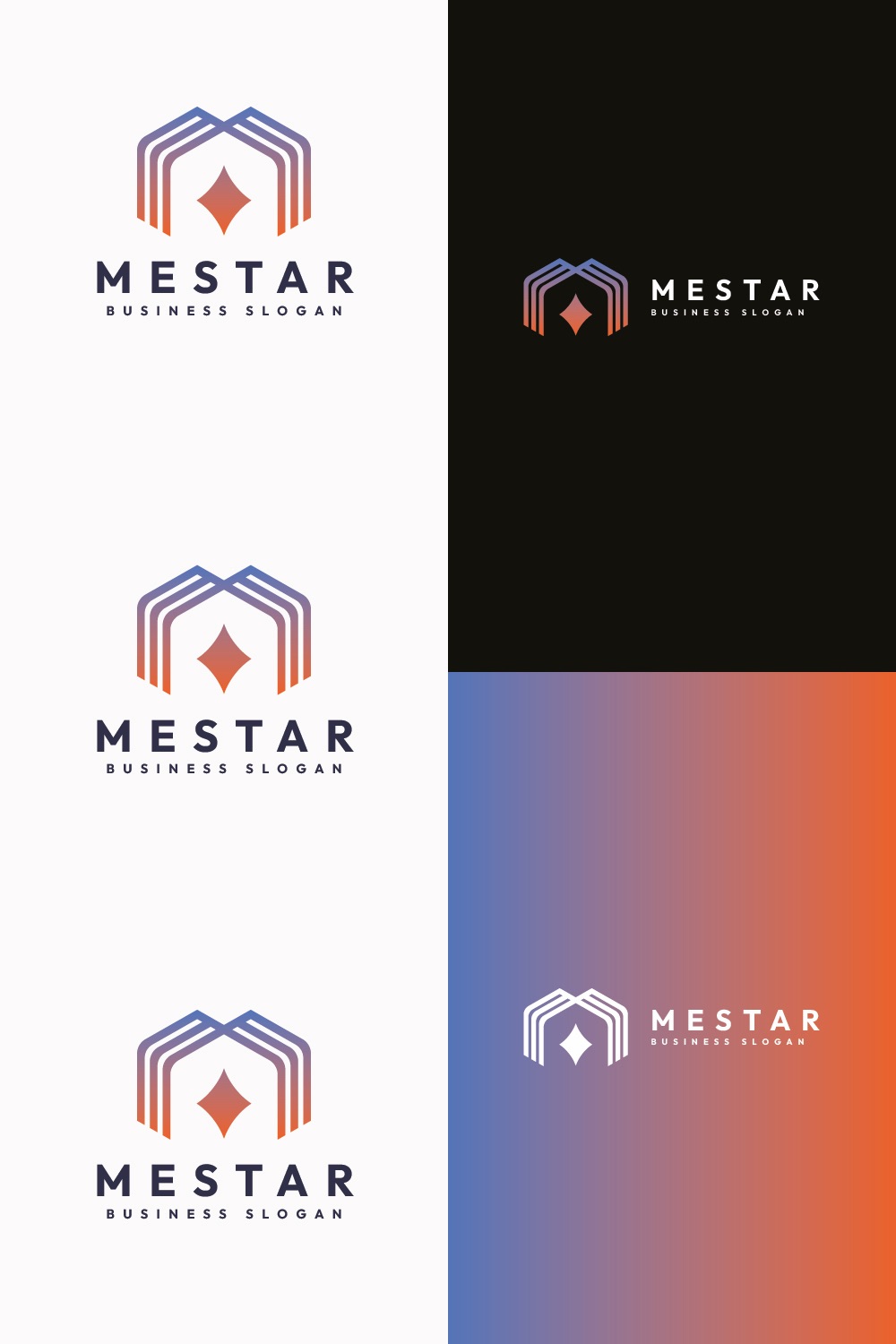 Mestar - Modern Home & Real Estate Logo pinterest preview image.