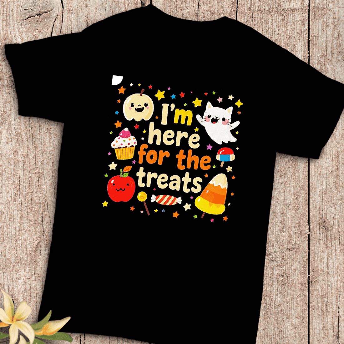 Whimsical Treat Time T-Shirt Design cover image.