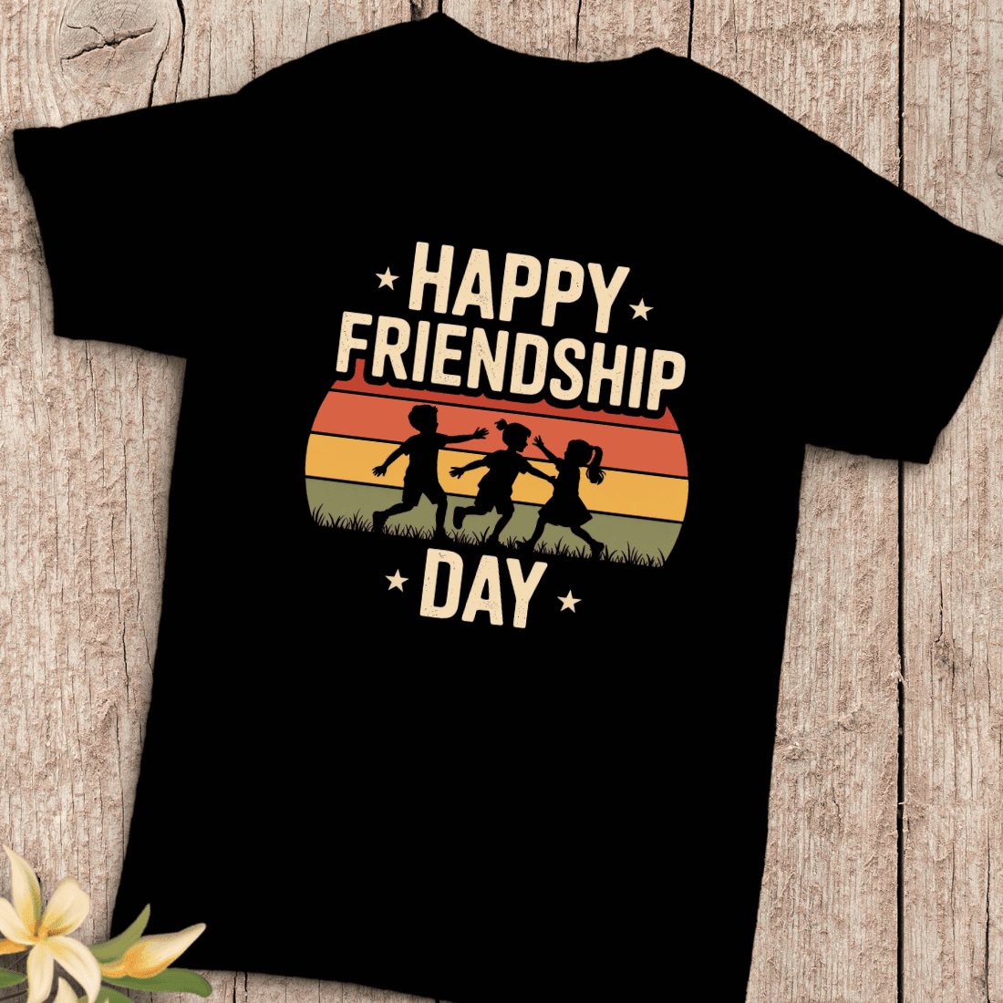 Children Playing Friendship T-Shirt Design cover image.