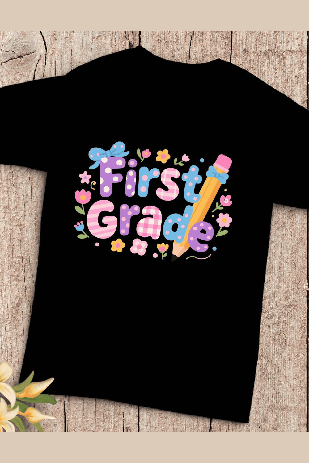 Welcome First Graders T-Shirt Design pinterest preview image.