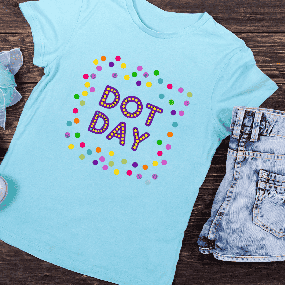 The Dot Day Inspiring T-Shirt Design preview image.
