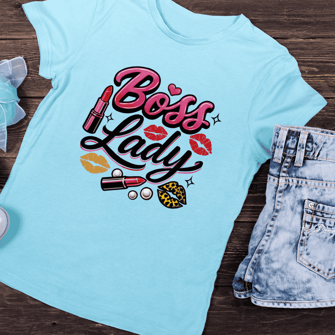 Boss Lady T-Shirt Design preview image.