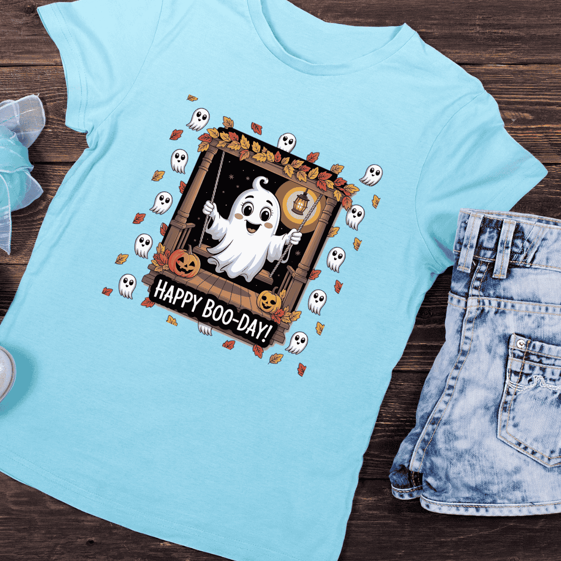 Autumn Boo Day Fun T-Shirt Design preview image.