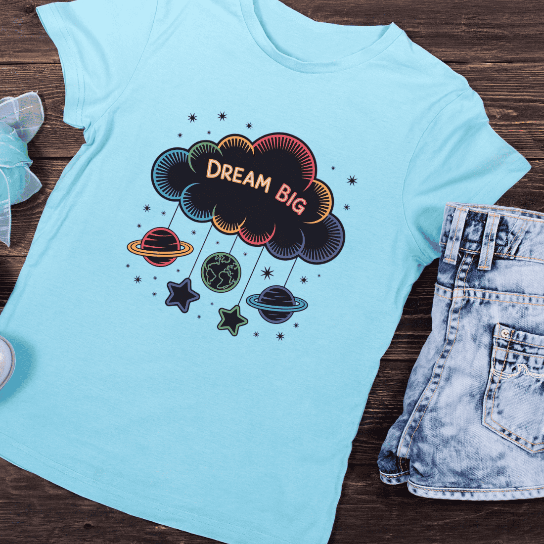 Glow in the Dark T-Shirt Design preview image.