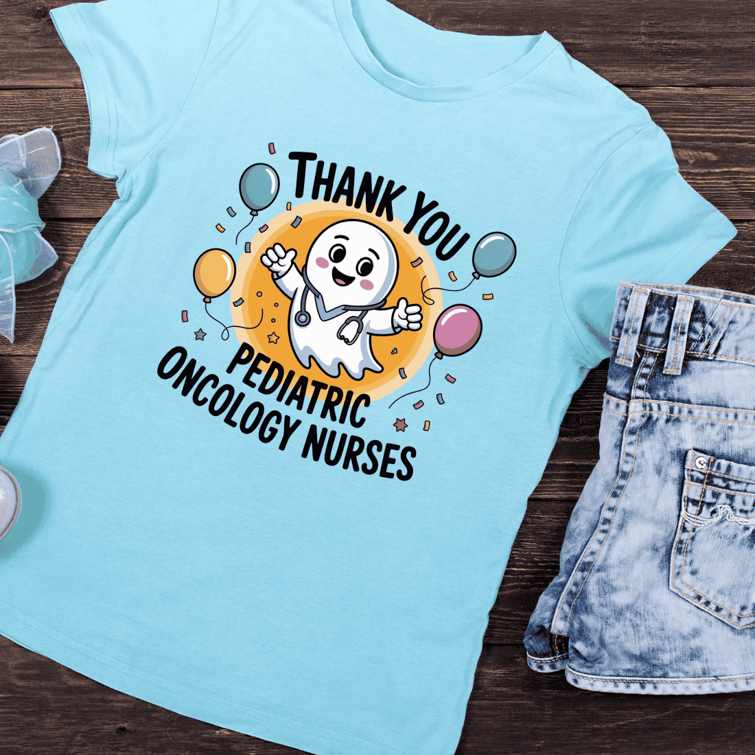 Thank You Pediatric Oncology Nurses T-Shirt Design preview image.