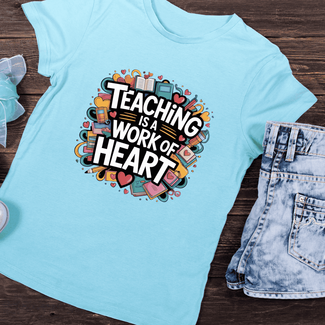 Teacher Life T-Shirt Design preview image.
