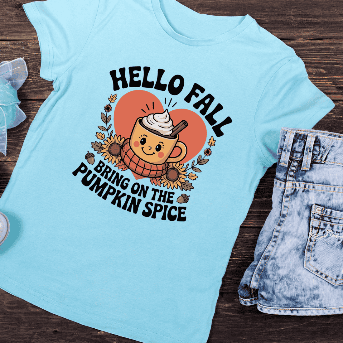 Bring On The Pumpkin Spice T-Shirt Design preview image.