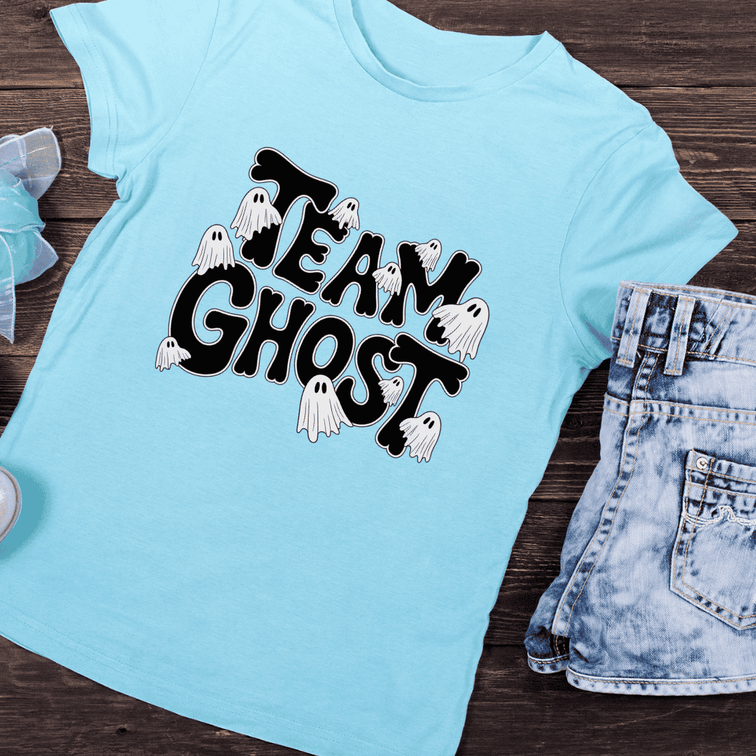 Team Ghost PNG T-Shirt Design preview image.