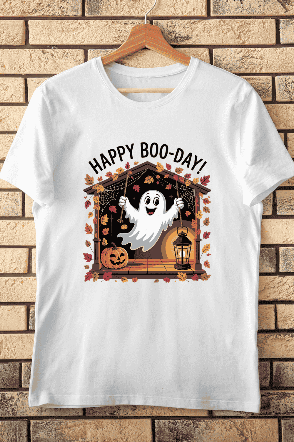 Cute Spooky Birthday Party T-Shirt Design pinterest preview image.