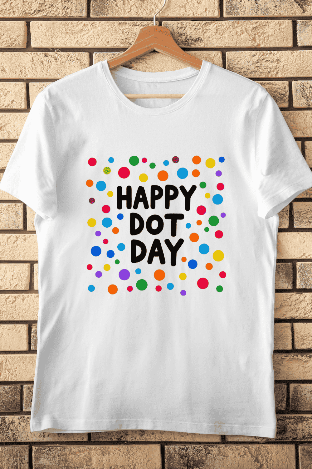 Simple Dot Day Celebration T-Shirt Design pinterest preview image.