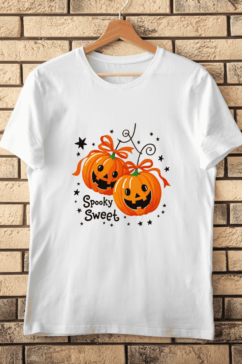 Autumn Pumpkin T-Shirt Design pinterest preview image.