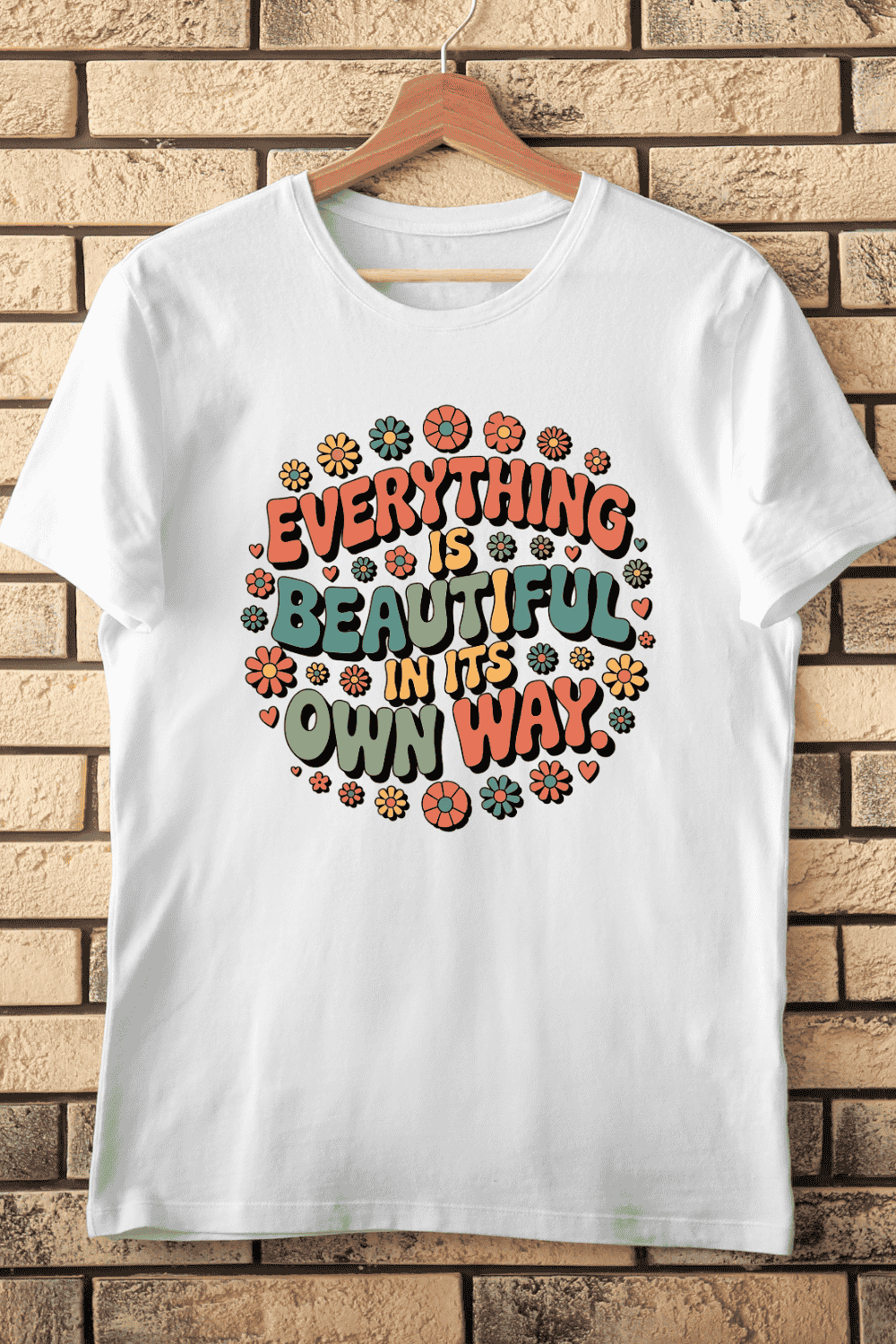 Groovy Affirmation T-Shirt Design pinterest preview image.