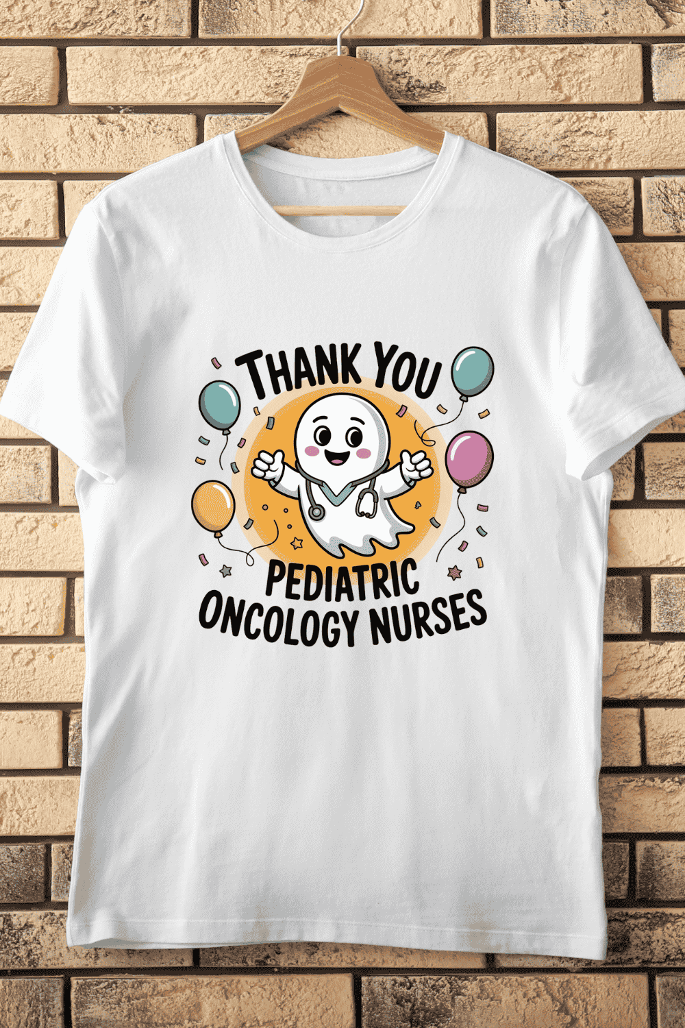 Thank You Pediatric Oncology Nurses T-Shirt Design pinterest preview image.