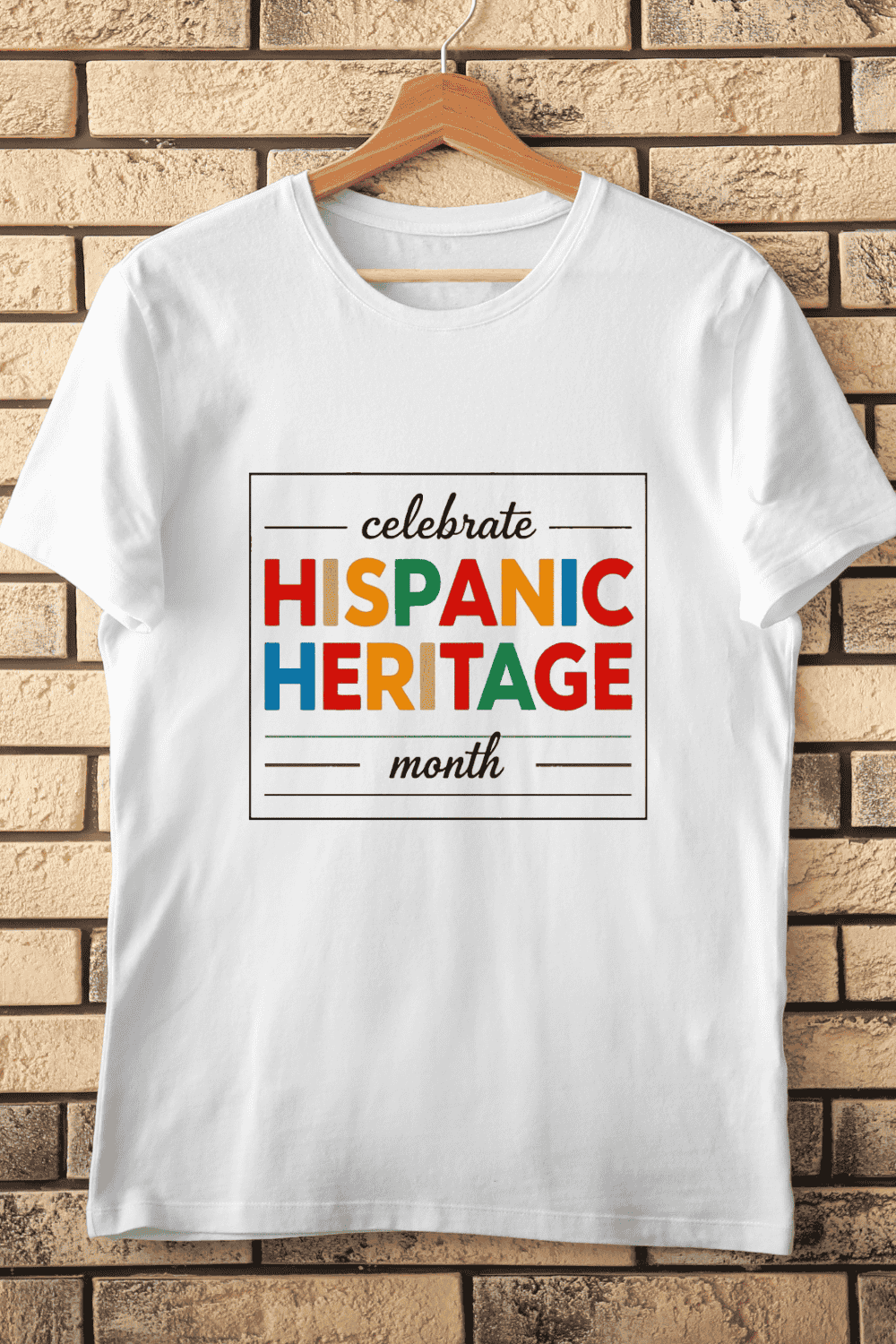 Celebrate Heritage Month T-Shirt Design pinterest preview image.