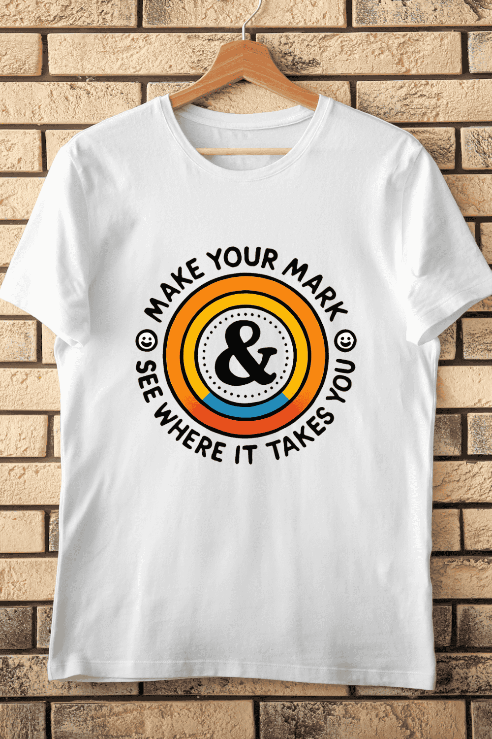 Make Your Mark Inspirational Quote T-Shirt Design pinterest preview image.