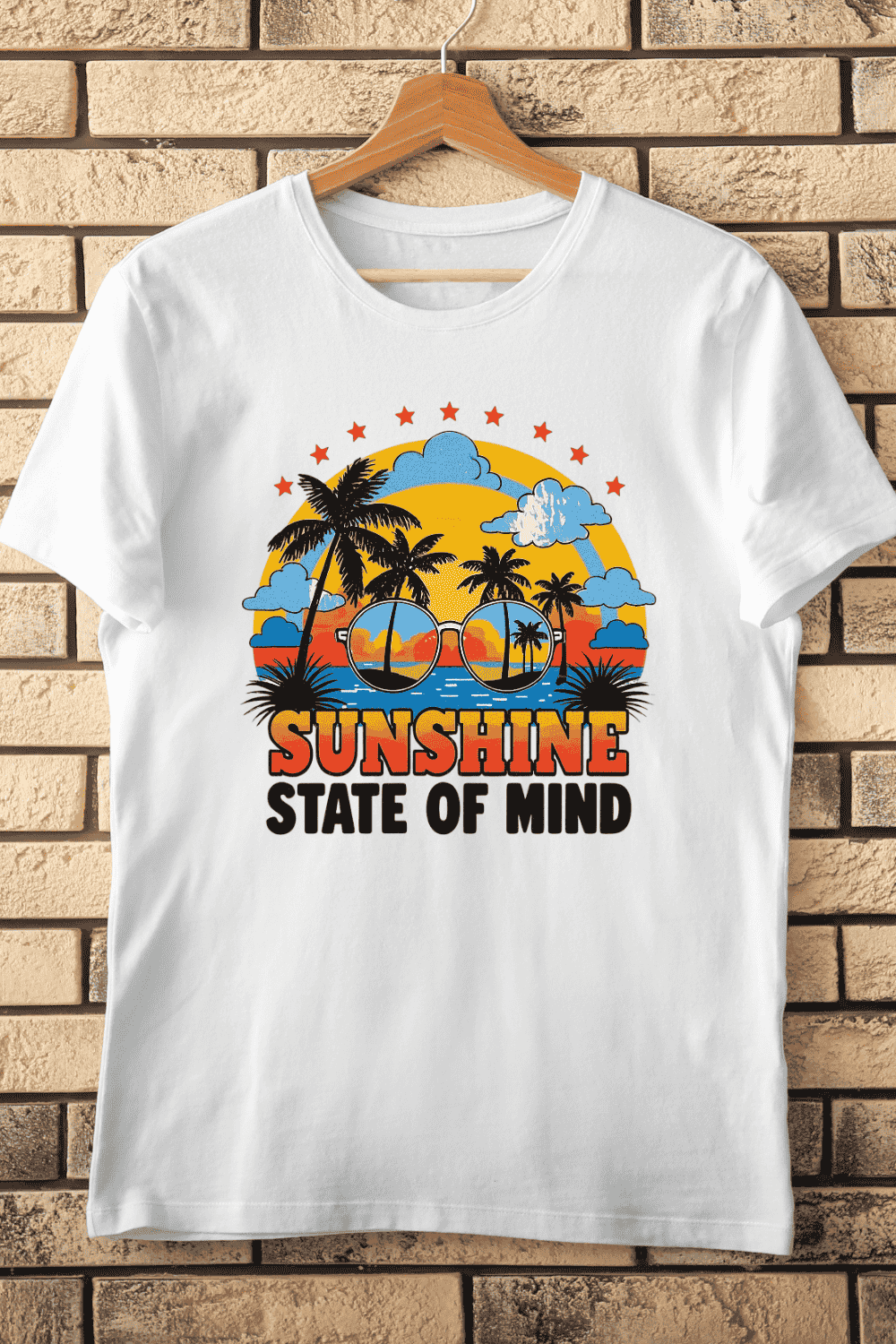 Summer Vibes Quote T-Shirt Design pinterest preview image.