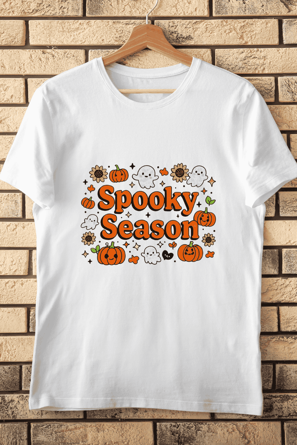 Spooky Season Halloween PNG T-Shirt Design pinterest preview image.