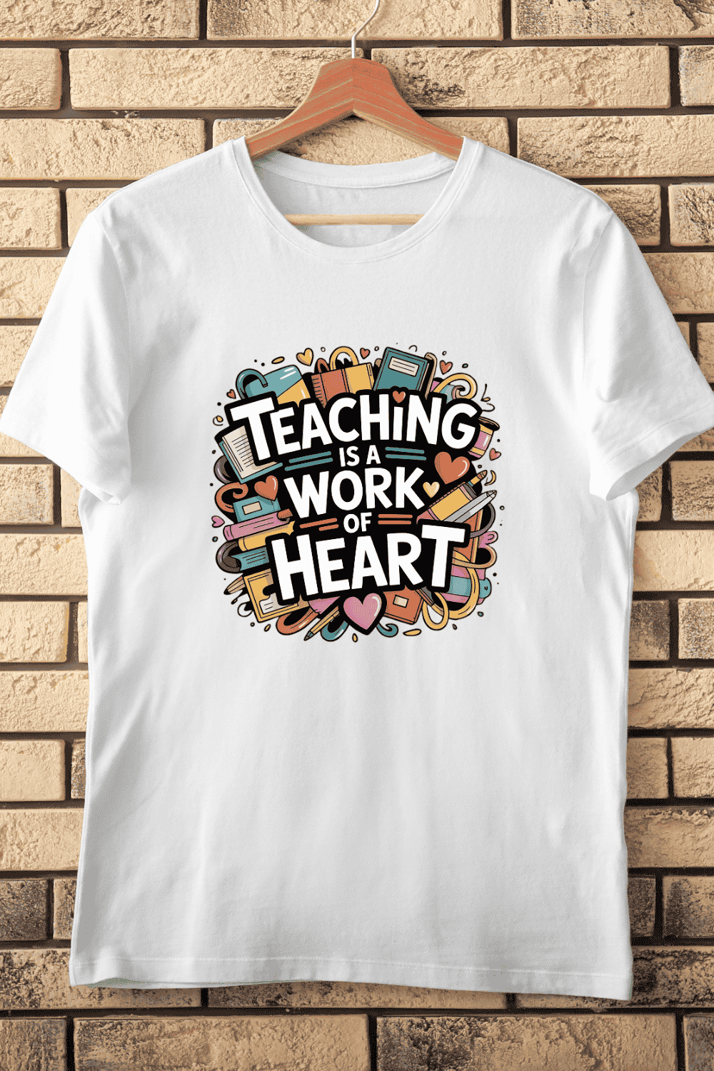 Motivational Teaching Quote T-Shirt Design pinterest preview image.