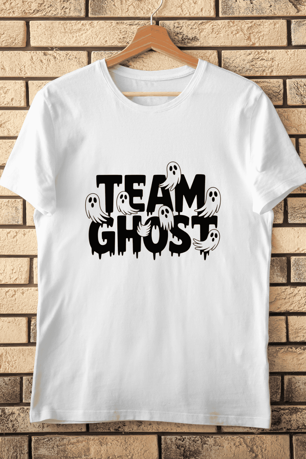 Spooky Cute Ghost Squad PNG T-Shirt Design pinterest preview image.