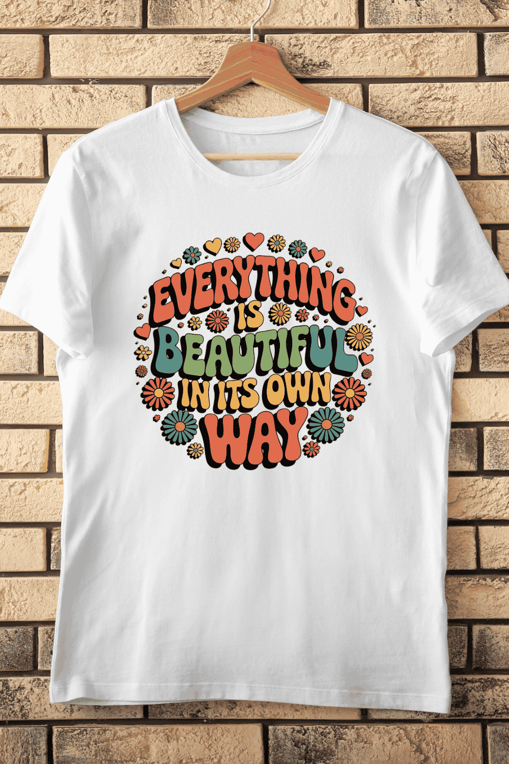 Positive Beauty Quote PNG T-Shirt Design pinterest preview image.