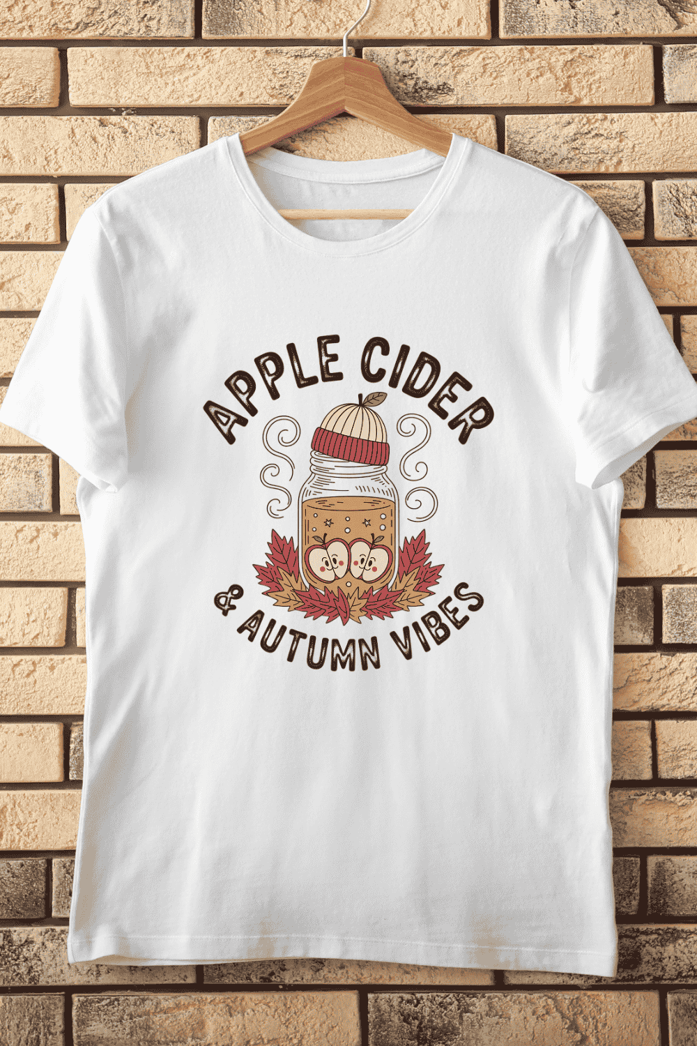 Cozy Fall Drink T-Shirt Design pinterest preview image.