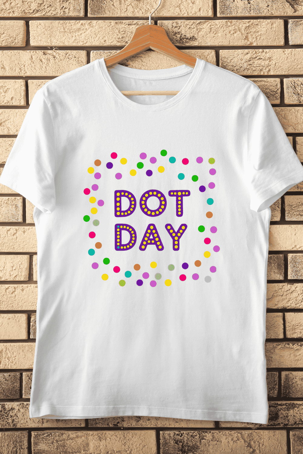 The Dot Day Inspiring T-Shirt Design pinterest preview image.