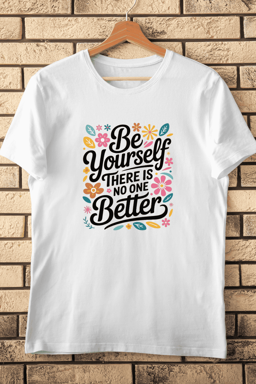 Unique Be Yourself T-Shirt Design pinterest preview image.