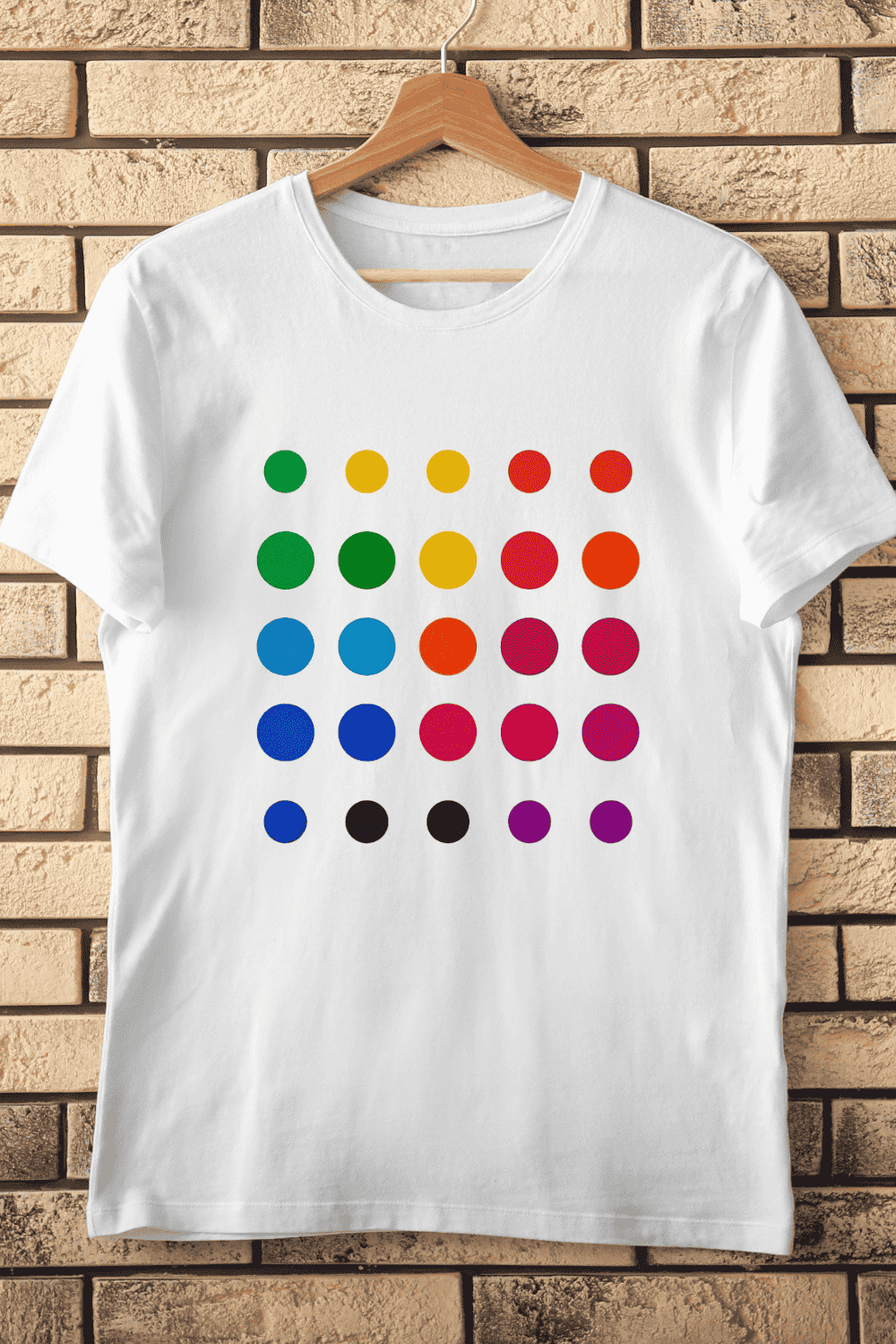 Abstract Dot T-Shirt Design pinterest preview image.