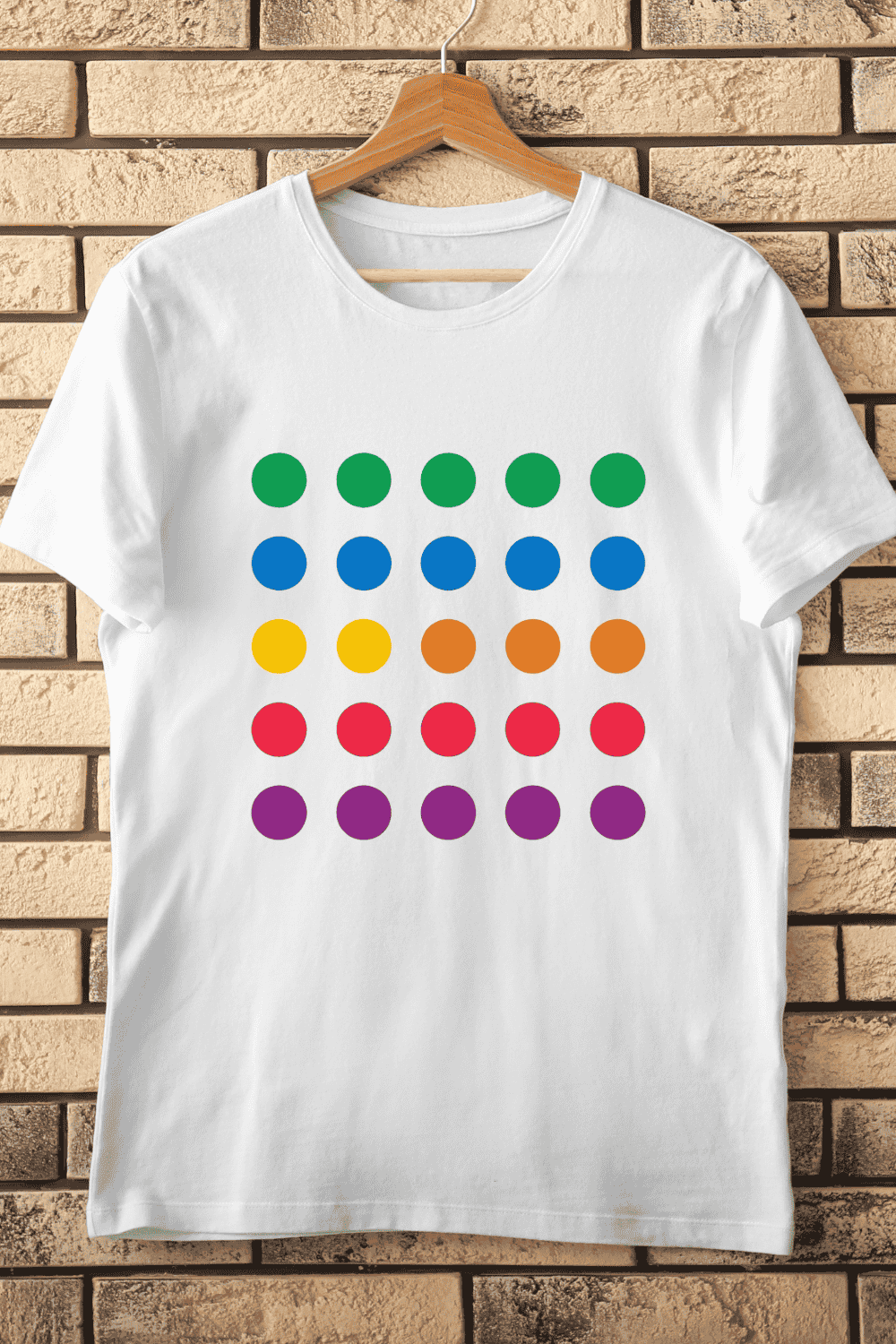 Playful Round Shapes T-Shirt Design pinterest preview image.