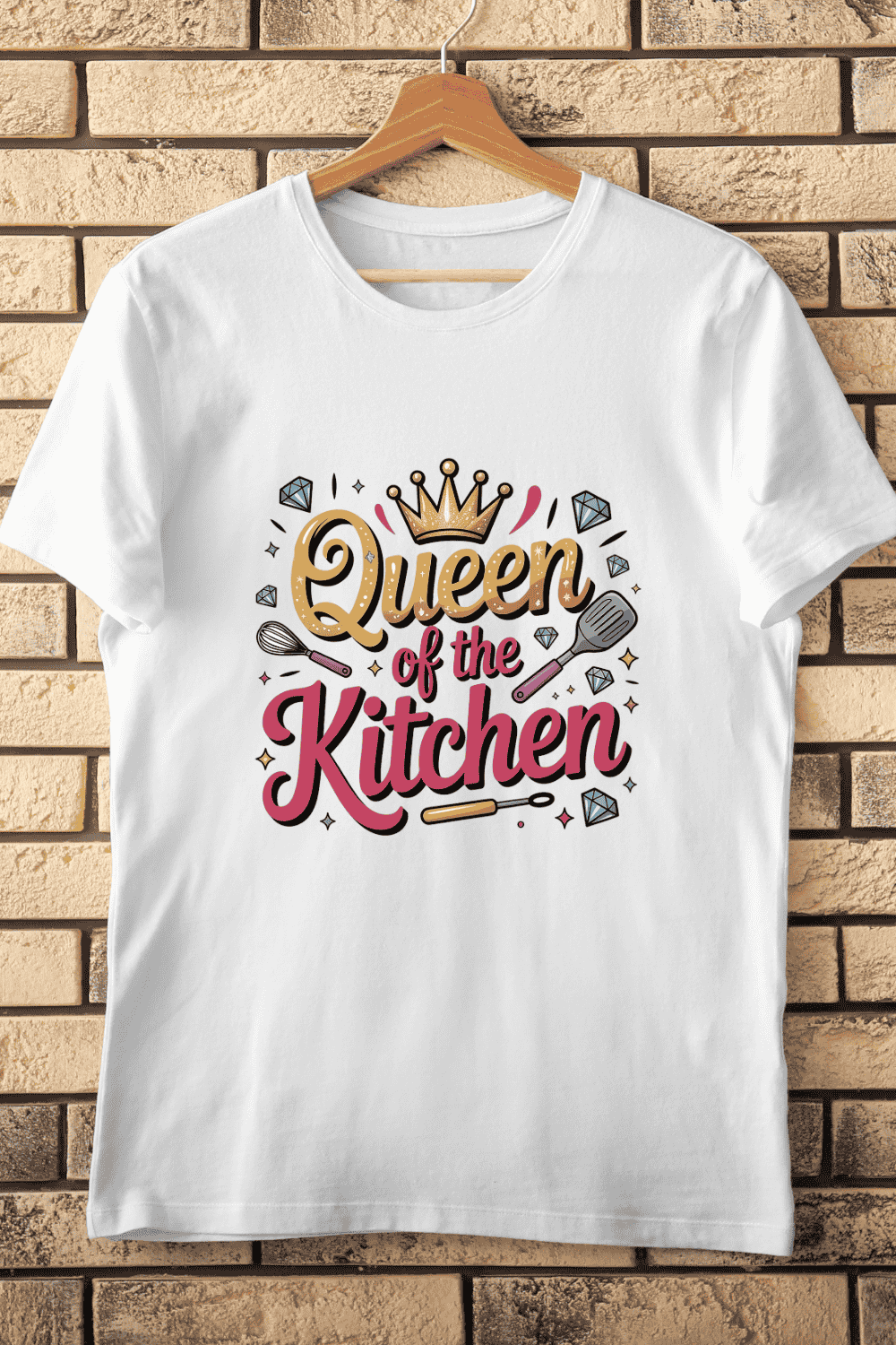 Glamorous Chef T-Shirt Design pinterest preview image.