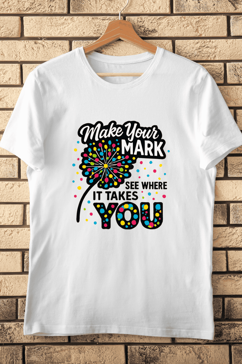 Playful Make Your Mark T-Shirt Design pinterest preview image.