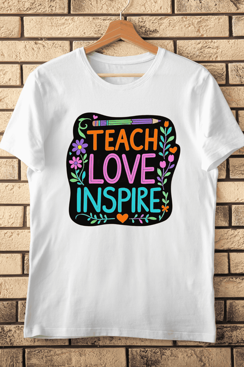 Back to School Motivation T-Shirt Design pinterest preview image.