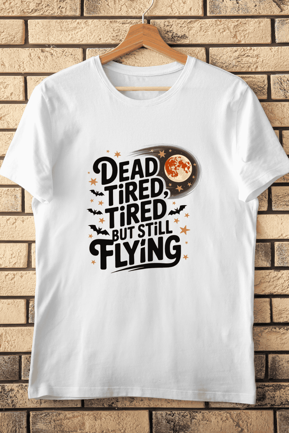 Spooky Funny Flying Quote T-Shirt Design pinterest preview image.