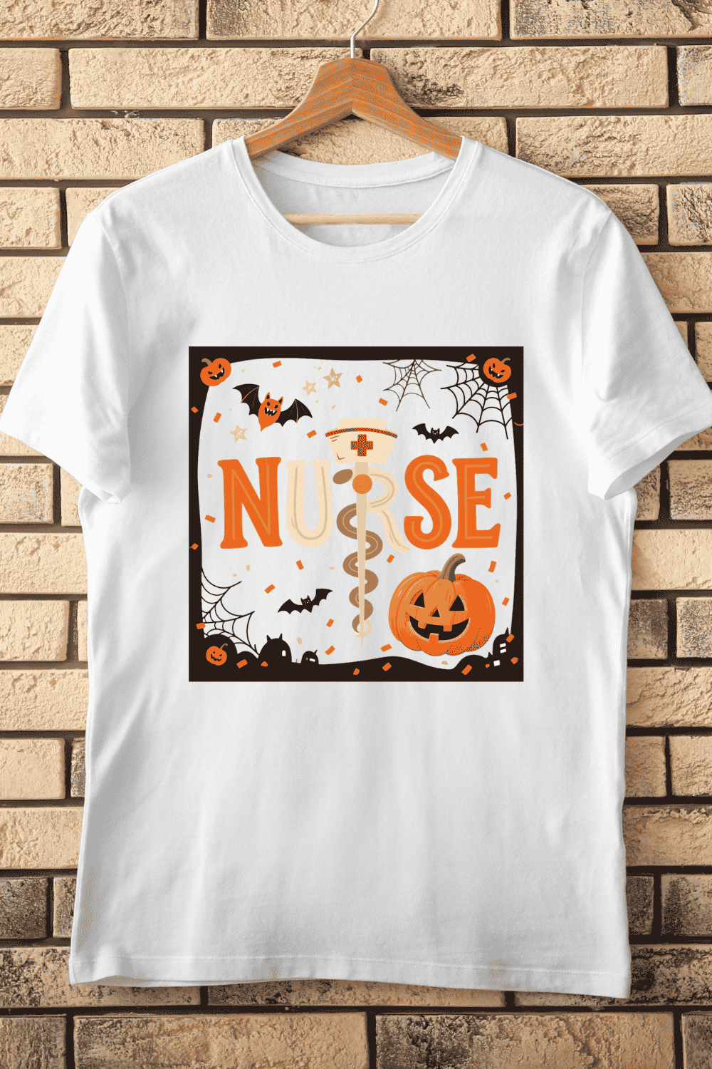 Nurse Halloween Party T-Shirt Design pinterest preview image.
