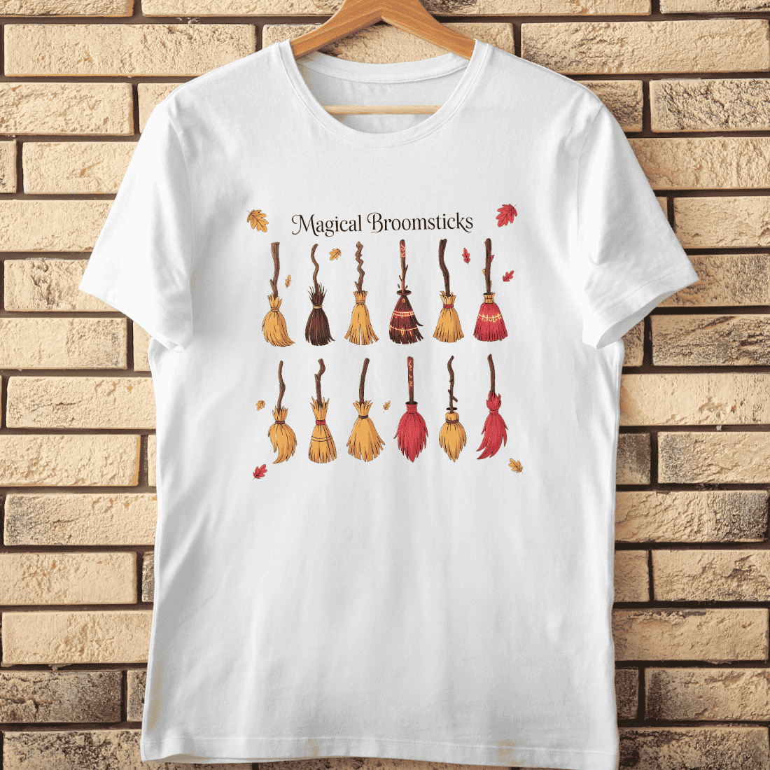 Witch Broom Collection T-Shirt Design cover image.