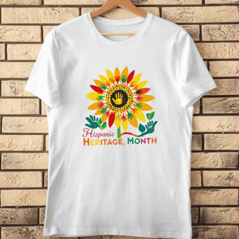 Cultural Unity Hispanic Heritage Month T-Shirt Design cover image.
