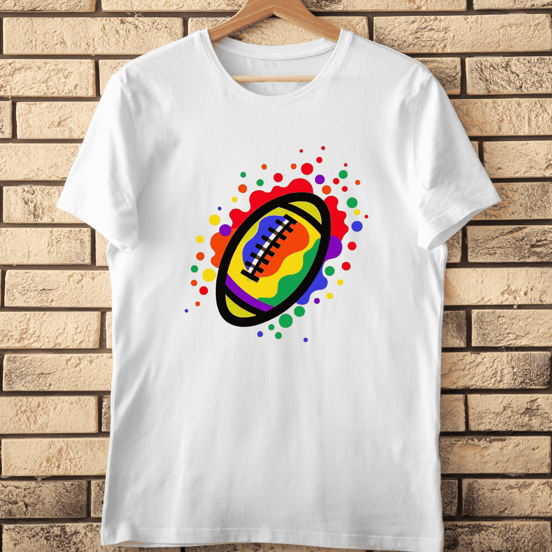 Playful Sport Ball with Bright Spots T-Shirt Design cover image.