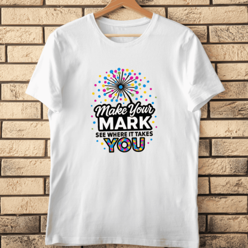 Abstract Dots Motivational Typography T-Shirt Design cover image.