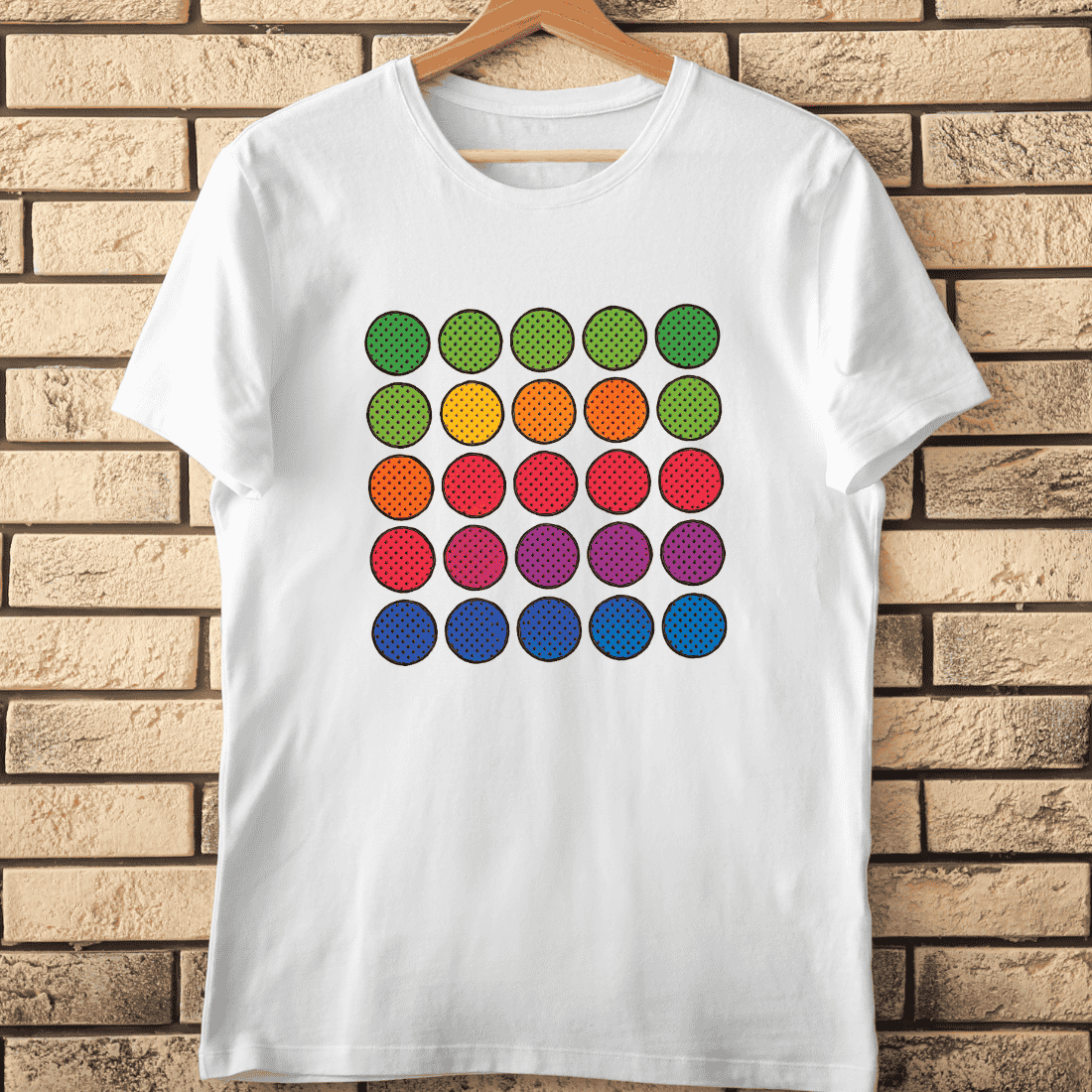 Vibrant Circles T-Shirt Design cover image.