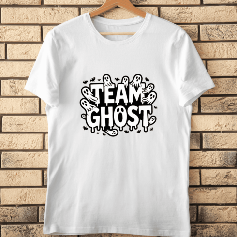 Retro Ghost Typography T-Shirt Design cover image.