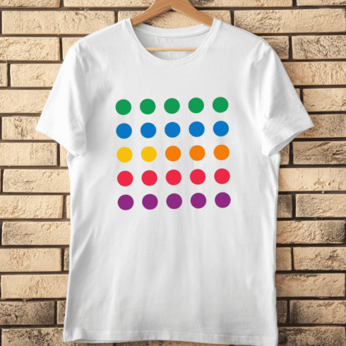 Playful Round Shapes T-Shirt Design cover image.