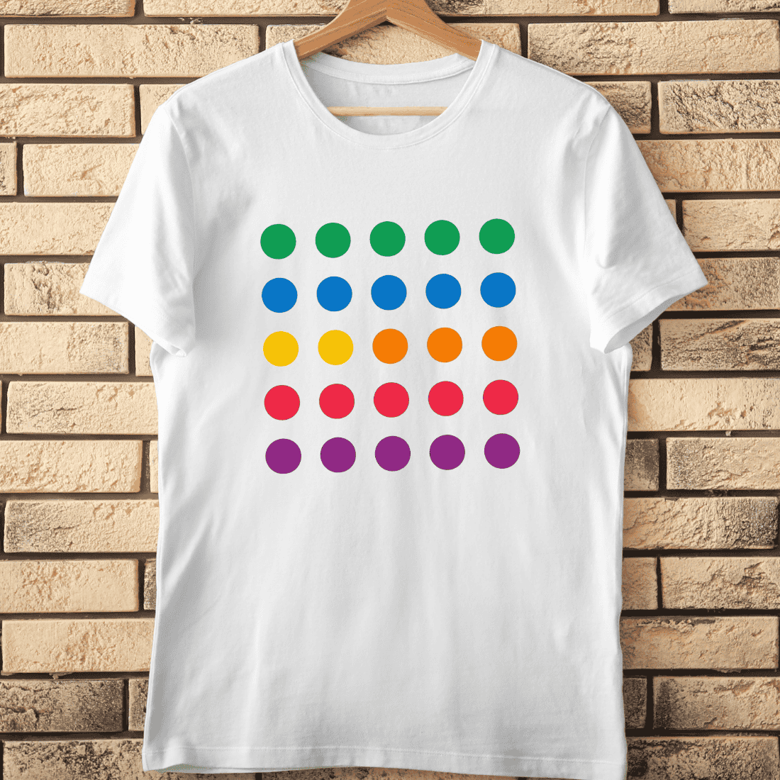 Playful Round Shapes T-Shirt Design cover image.