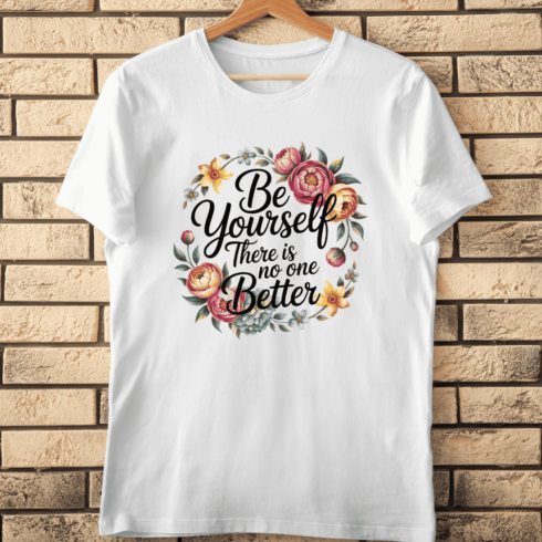 Botanical Flower Empowerment T-Shirt Design cover image.