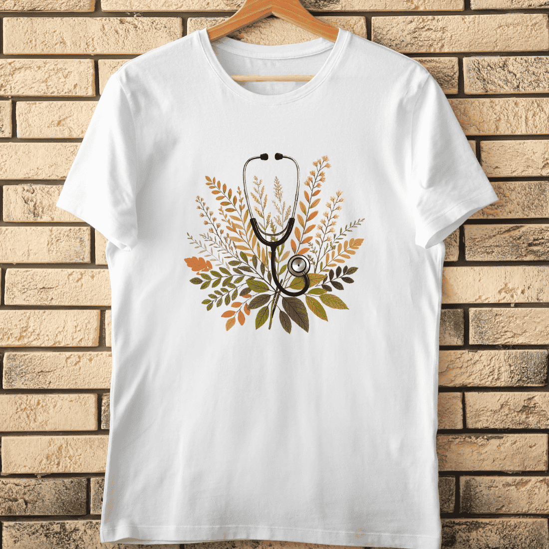 Medical and Nature Harmony T-Shirt Design cover image.